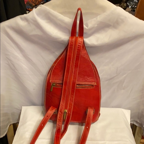 Moroccan Leather Crossbody Backpack - Picture 5 of 13